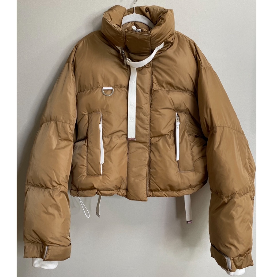 Shoreditch Ski Club Caramel Laurel Recycled Nylon Puffer Jacket Size Large — image 5 of 8